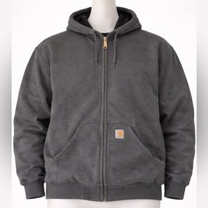 Carhartt Heather Gray Zip-Up Hoodie